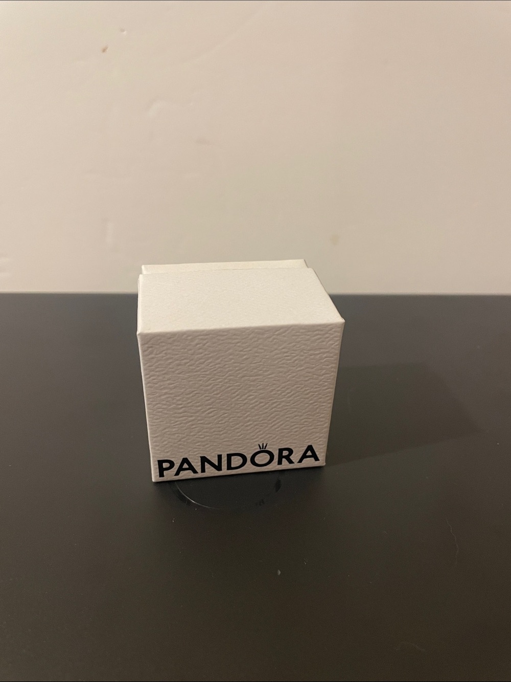 Pandora White Jewelry Gift Box with Black Logo